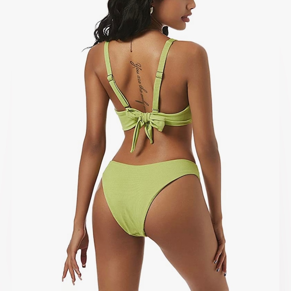 NWT Zaful Ribbed Bikini 2pc - Picture 3 of 8